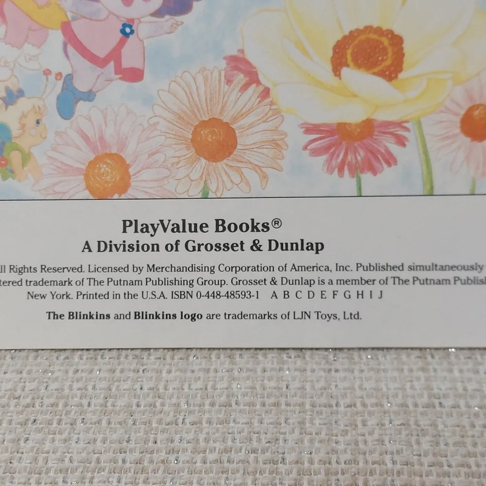 Vintage 1986 Blinkins The Magic Light Book PlayValue Toys‎ Retro 80s Storybook